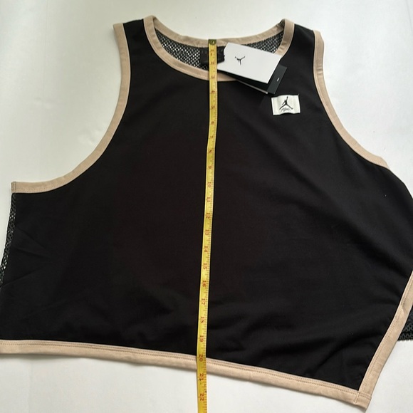 Nike Air Jordan Women Active Black jersey tank top Mesh back Size 1X DO5037-010 - Picture 2 of 8